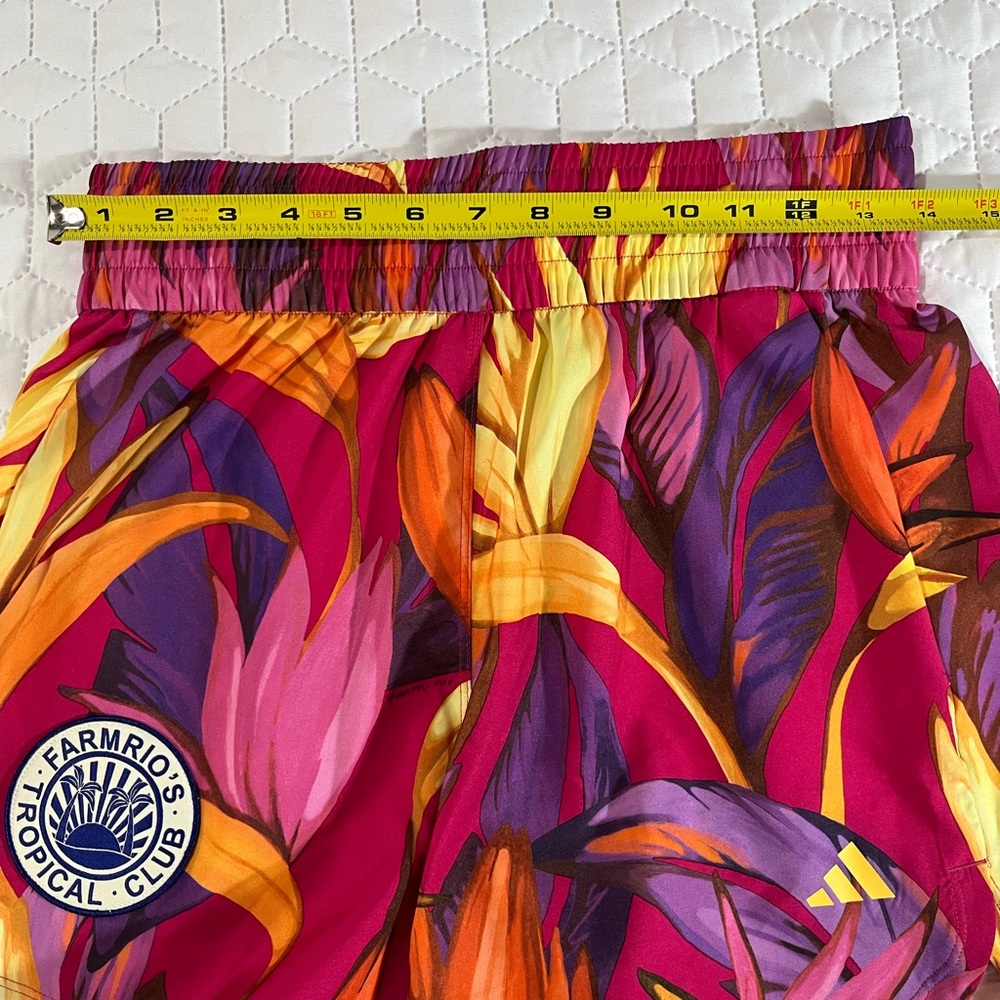 Adidas x Farm Rio Tropical Club Print Running Shorts NWT Women’s Small - Picture 9 of 11